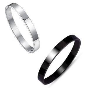 okos Men’s Fashion Jewellery High Polished Stylish Stainless Steel Full Kada Style Bracelet For Boys and Men BR1000049