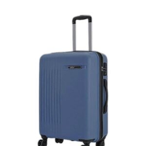 PP Hard Shell 8 Spinner Wheels Safari Lancer Medium Size 24 Inch Trolley Bag for Travel with 5 Years Warranty – Ink Blue