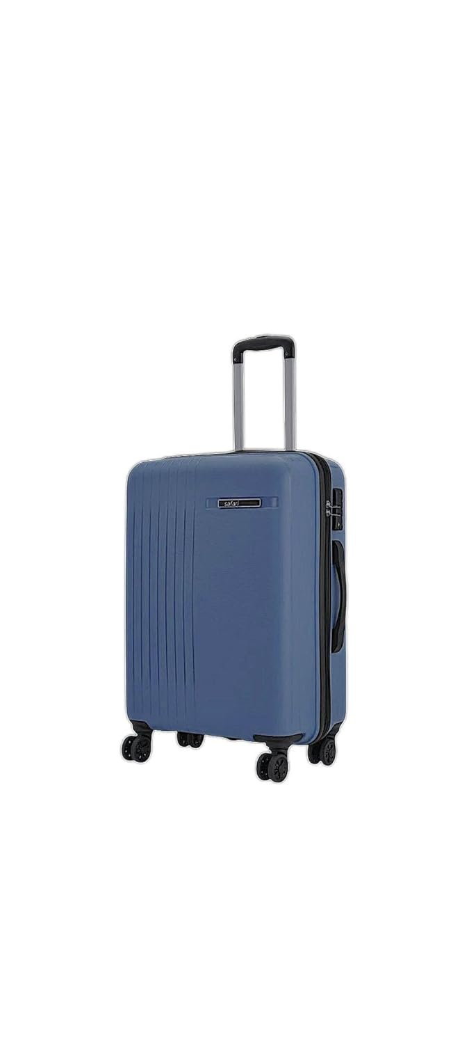 PP Hard Shell 8 Spinner Wheels Safari Lancer Medium Size 24 Inch Trolley Bag for Travel with 5 Years Warranty - Ink Blue