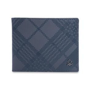 United Colors of Benetton Men’s Leather Wallet Cathair – Grey | Global Coin Wallet with RFID Protection, Multiple Card Slots | Coin Pocket | Bi-Fold Purse for Men | Ideal for Gifting