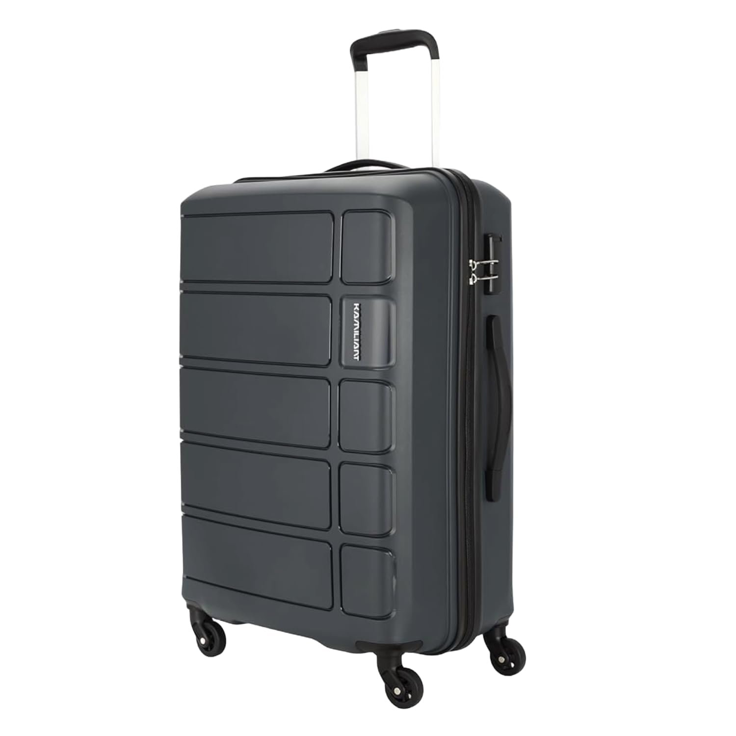 Kamiliant American Tourister Cabin Harrier 56 Cms Small Polypropylene (Pp) Hard Sided 4 Wheeler Spinner Wheels Luggage Suitcase (Grey)