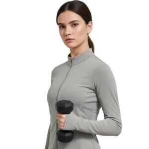 PUMP’D Women’s Jacket| Slim Fit|Thumb Hole Open Sleeve|With zipper|Perfect for workout