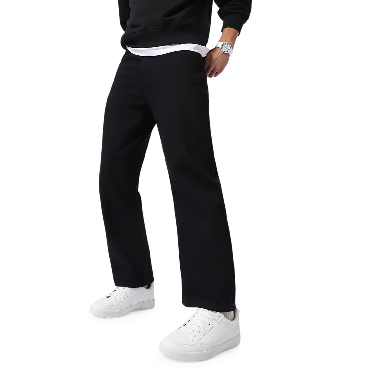 Urbano Fashion Men's Loose Mid Rise Jeans