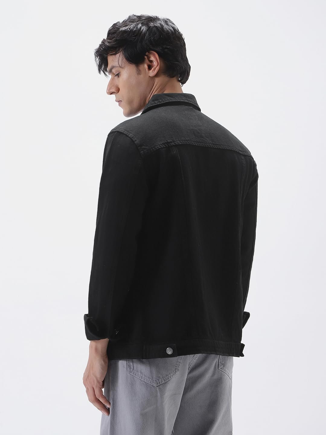 Urbano Fashion Men's Regular Fit Washed Full Sleeve Denim Jacket - Image 4