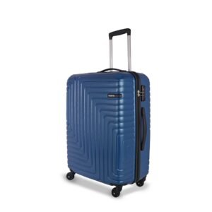 American Tourister Ivy Nxt 68CM Medium 4 Wheels Spinner Hard Luggage Polycarbonate Check-in Trolley Bags for Travel with Mounted TSA Lock for Unisex – Blue