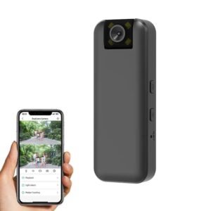 TECHNOVIEW 4G 4K Portable Body Camera for Law Enforcement, 180° Flip Lens, 1080P, Mobile Access, Motion Detection, Long Endurance for Law Enforcement Team, App – Okam Pro