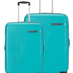 Safari Polypropylene (Pp) Lancer Spinner 8 Wheel Hard-Sided Polypropylene 5 Years Warranty Luggage Set Of 2 Trolley Bags (55 & 66 Cm) (2Pc Set (55 + 66 Cm), Skuba Blue), Small, Medium, H-460 Cm