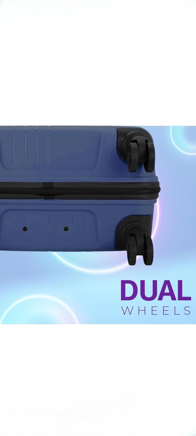 PP Hard Shell 8 Spinner Wheels Safari Lancer Medium Size 24 Inch Trolley Bag for Travel with 5 Years Warranty - Ink Blue - Image 3