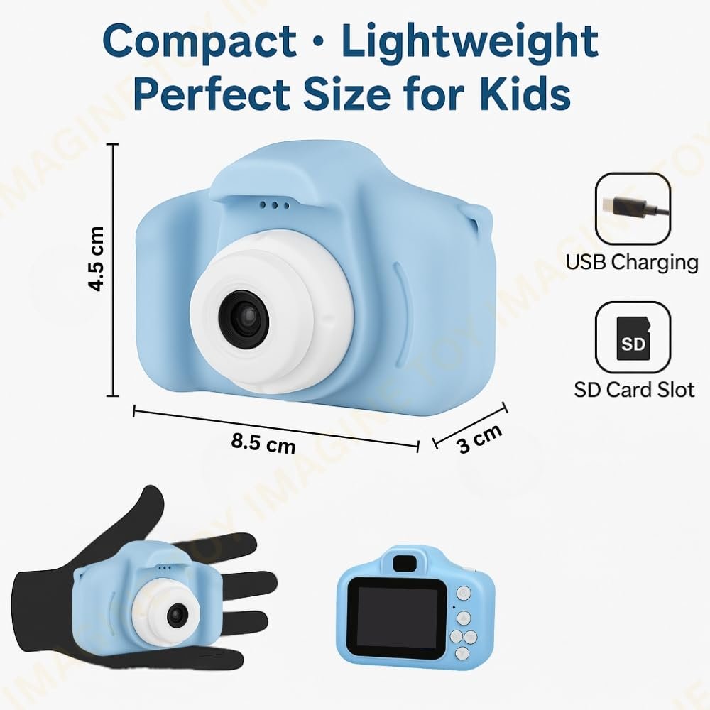 Toy Imagine Kids Digital Camera for Photos & Videos | Mini Camera Toy with 2-Inch Screen & USB Rechargeable | Fun & Educational Gift for Boys & Girls Age 3-10 | Easy to Use for Kids - Image 3