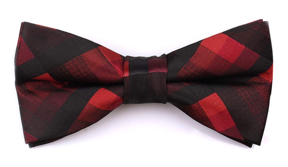 Skinny Ties for Mens Novelty Plaid Check Business Wedding Fashion Formal Neckties 2.7, Pocket Square, Bow Ties