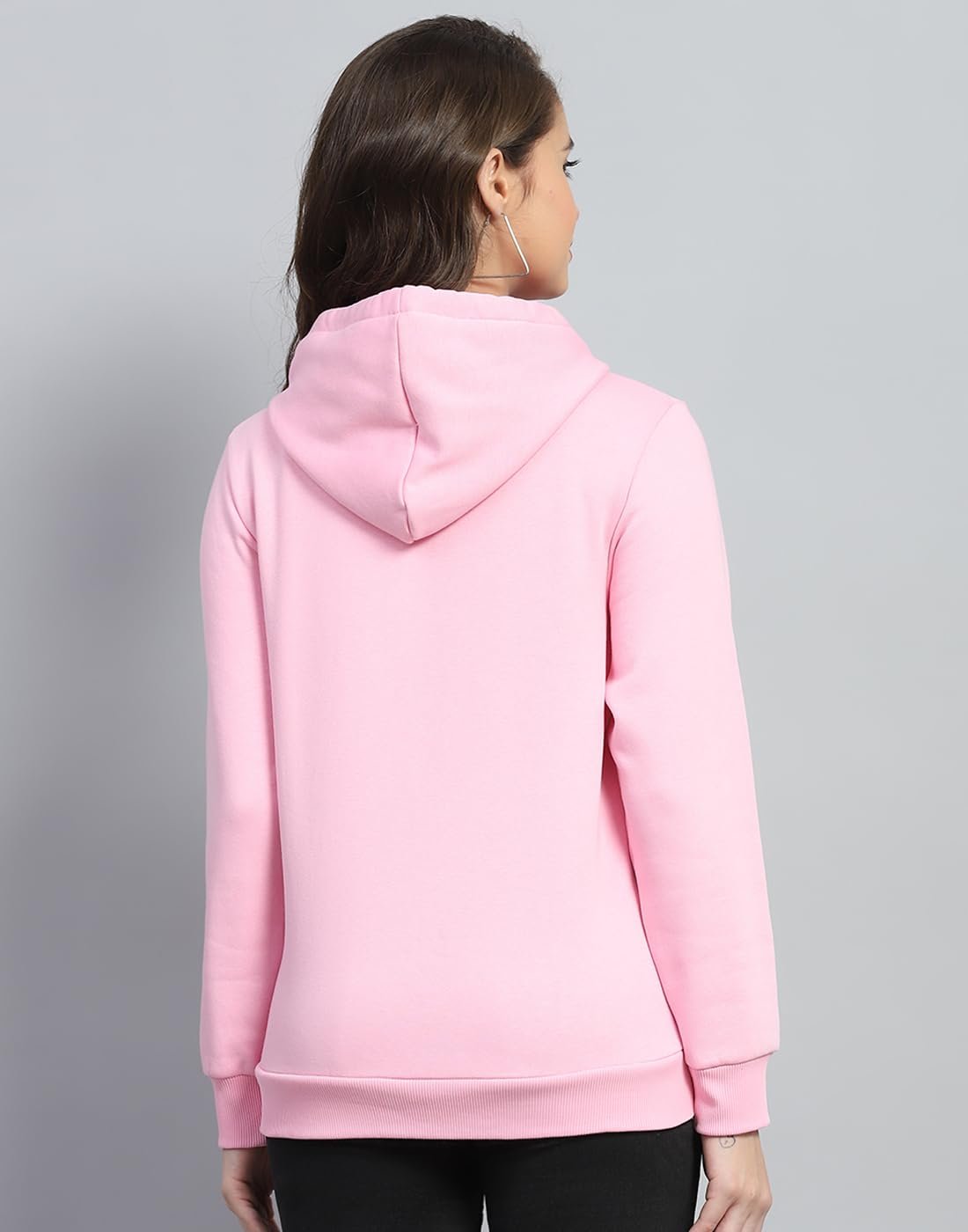 Monte Carlo Womens Solid Hooded Neck Full Sleeve Sweatshirt (22408555) - Image 4