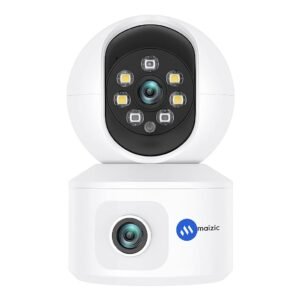 Maizic Smarthome 4G Sim Based Dual Lens/Screen (2MP+2MP) Full HD Home Security Smart Camera, Pan & Tilt CCTV Camera, Motion Detection, Auto Tracking, Night Vision, 2 Way Audio, SD Card Upto 128GB