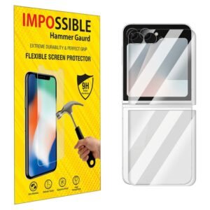 FCS Back (Glossy) for Samsung Galaxy Z Flip6 5G | TPU Glossy Finish Flexible Film Self Healing Screen Protector | Screen Guard