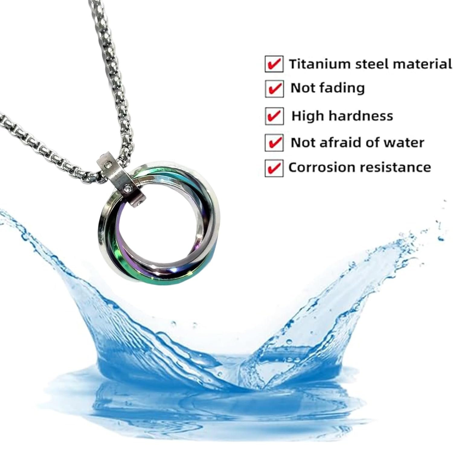 Silver Chain for Man, Necklace for Men, Stylish Neck Chain for Boys, Anime Accessories, Locket for Men, Fashion Jewelry - Image 3