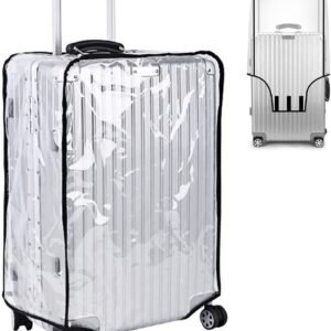 LIGHTNIING HAMMERZ Transparent Luggage Cover | Clear PVC Suitcase Cover | Trolley Bag Protective Covers Case Waterproof Travel Bag Suitcase Covers | (30 Inches)