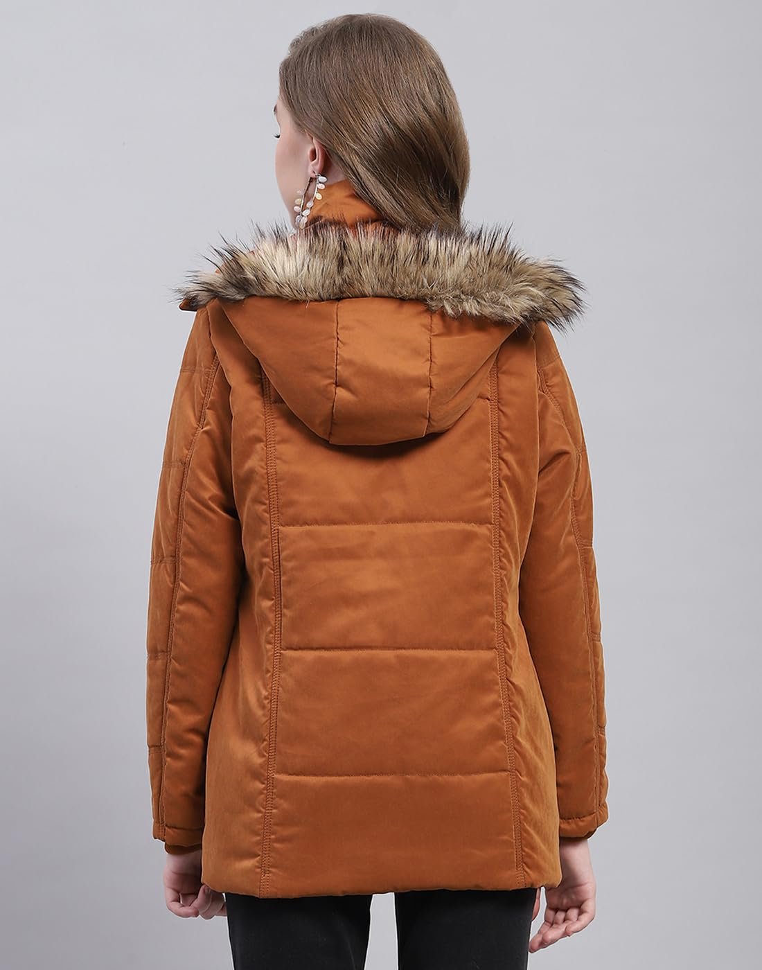 Monte Carlo Women's Polyester Blend Regular Solid Detachable Hood Full Sleeve Jacket - Image 5