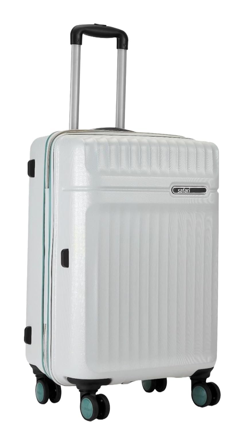 Safari Oculus 8 Wheels, Anti-Theft Zipper (Cabin & Check-in) Polycarbonate Trolley Spinner Luggage Set of 3, 55Cm, 65Cm & 77Cm, Small, Medium, Large (Cloud Grey) - Image 2