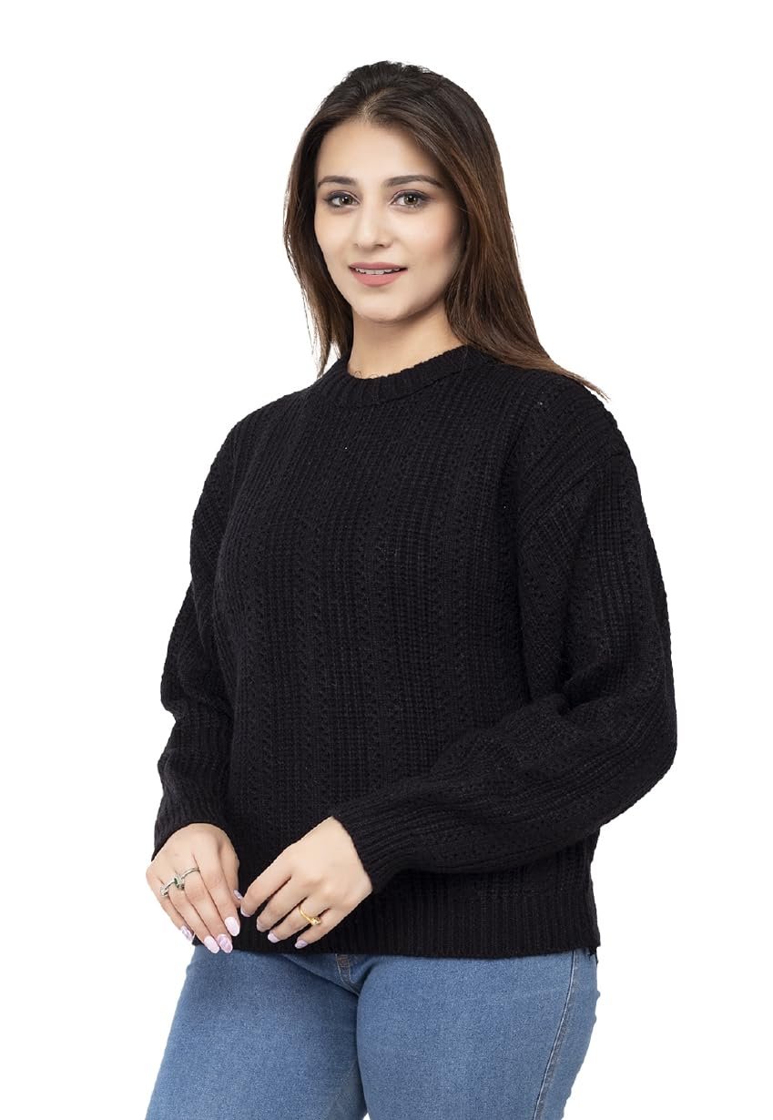 Women 100% Wool Pullover Sweater Regular Fit for Winter Wear | Full Sleeve | Stylish Sweater Crafted with Comfort Fit and Modern Clothing for Winter Wear - Image 4