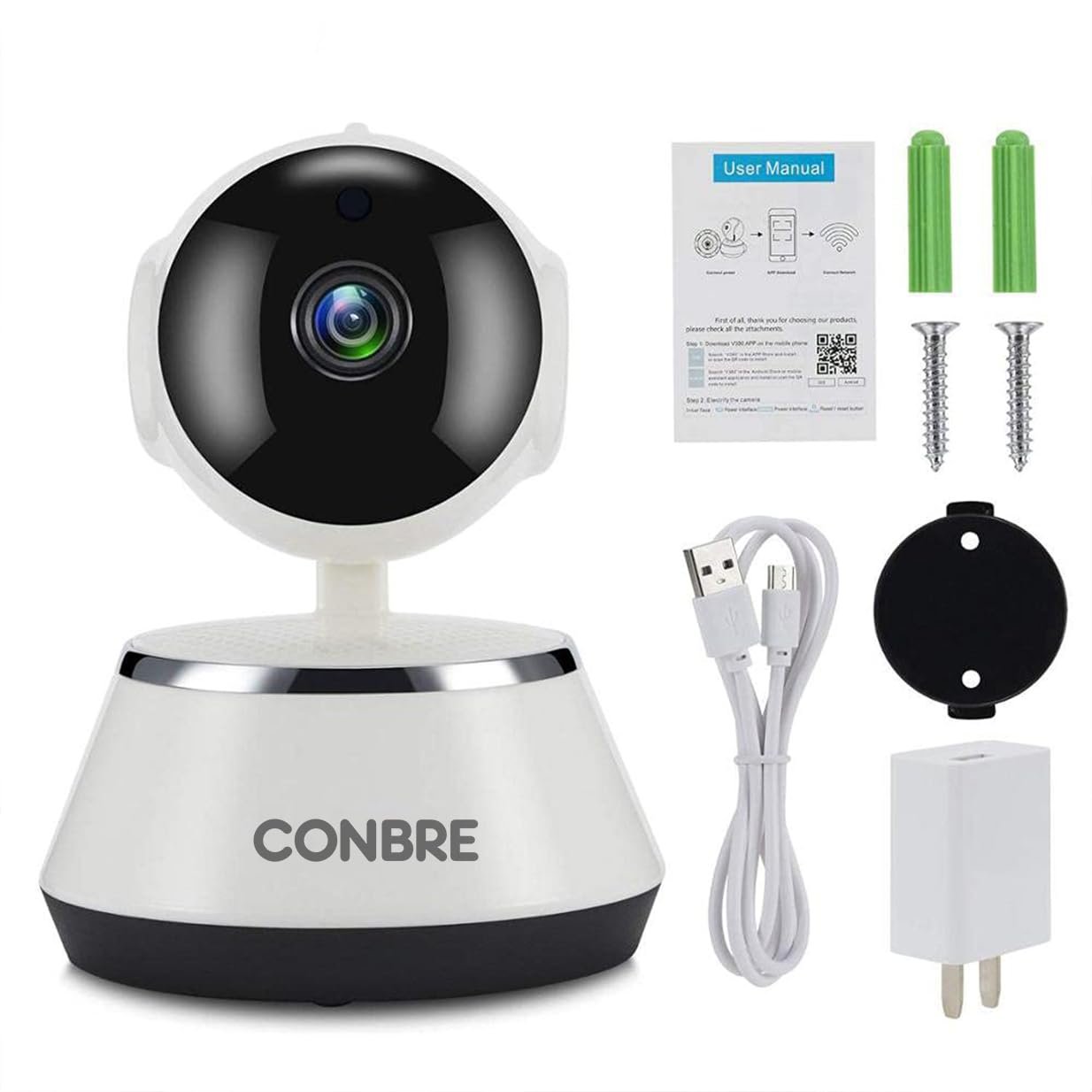 Conbre RoboXR 2MP Full HD Smart Wi-Fi CCTV Home Security Camera for Home and Office | 360° with Pan Tilt | Two Way Communication | Motion Alert | Night Vision | SD Card (Upto 128 GB) - Image 6