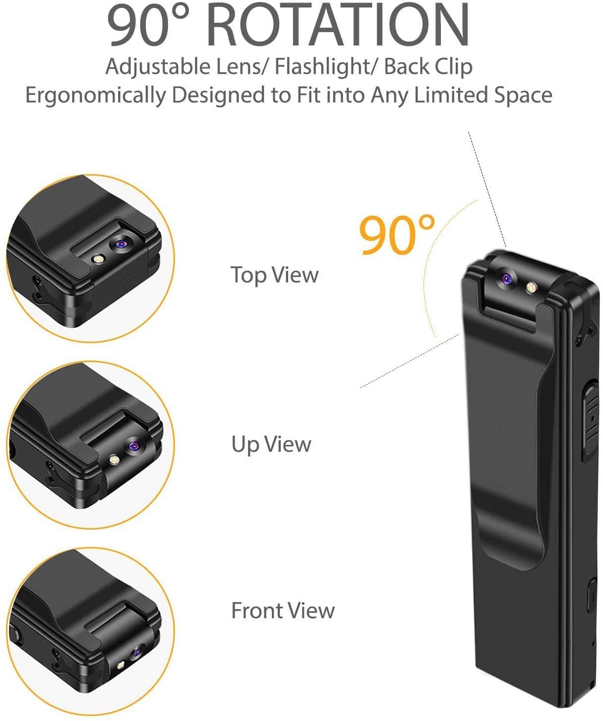 Ultra HD 1080p Spy Camera with Indoor Outdoor Audio and Video Recording Upto 5 Hours Battey Backup Secret Pocket Body Hidden Portable Recorder for Home,Office Security (Non WiFi Camera) - Image 2