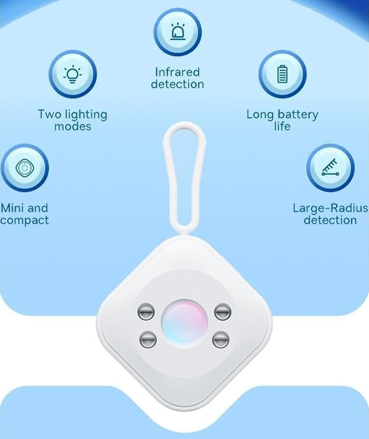 Hidden Camera Detector, Camera Detector White Cameras Detector Device Suitable for Hotel Inspection Privacy Protection Rental Home Check Changing Room Scan Public Space Screening - Image 3