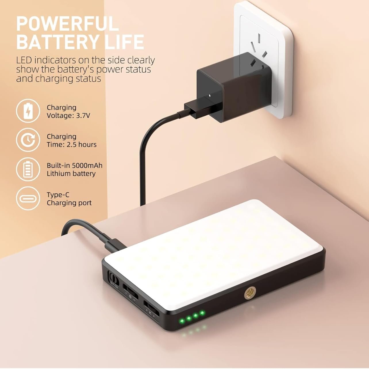 Coslifestore- 90 LED Pocket Light, Selfie Light for Phone, /iPad/iPhone/Camera, 2000Mah Rechargeable, 3 Lighting Adjustment Modes, for Photography/TikTok/Vlog/Video/Makeup- Comes with a Clip - Image 5