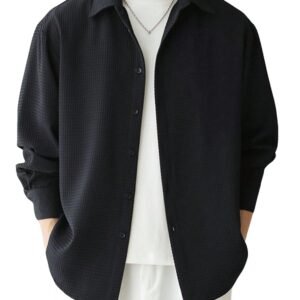 Leriya Fashion Men’s Formal Button Down Shirt – Slim Fit Shirt’s for Men | Textured Long Sleeve Polycotton| Business & Meeting Ready (Available in Plus Size and Combo Pack of 2)