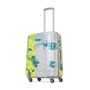 Skybags Medium Acrylonitrile Butadiene Styrene (Abs) Trooper Check-in Size Hard Luggage (65Cm) | Luggage Spinner Trolley with 4 Wheels and Resettable Combination Lock | Lime Green