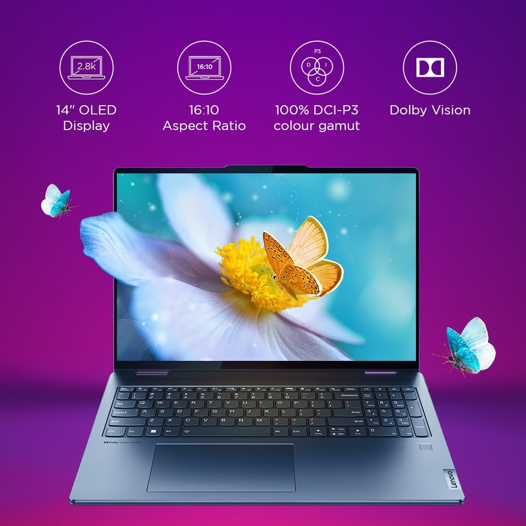 Lenovo Yoga 7 AMD Ryzen 7 7735U 14"(35.5cm) WUXGA-OLED 2-in-1 400Nits Laptop (16GB/1TB SSD/Win 11/Office 2021/Backlit KB/Digital Pen/1Yr Warranty/Alexa/3 mon. Game Pass/Tidal Teal/1.49Kg), 82YM0075IN - Image 2