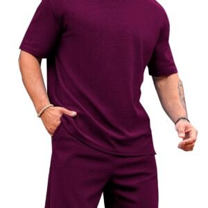 Vogaan Men’s T-Shirt and Shorts Set | Top & Shorts Night Suits Set | Night Wear for Men