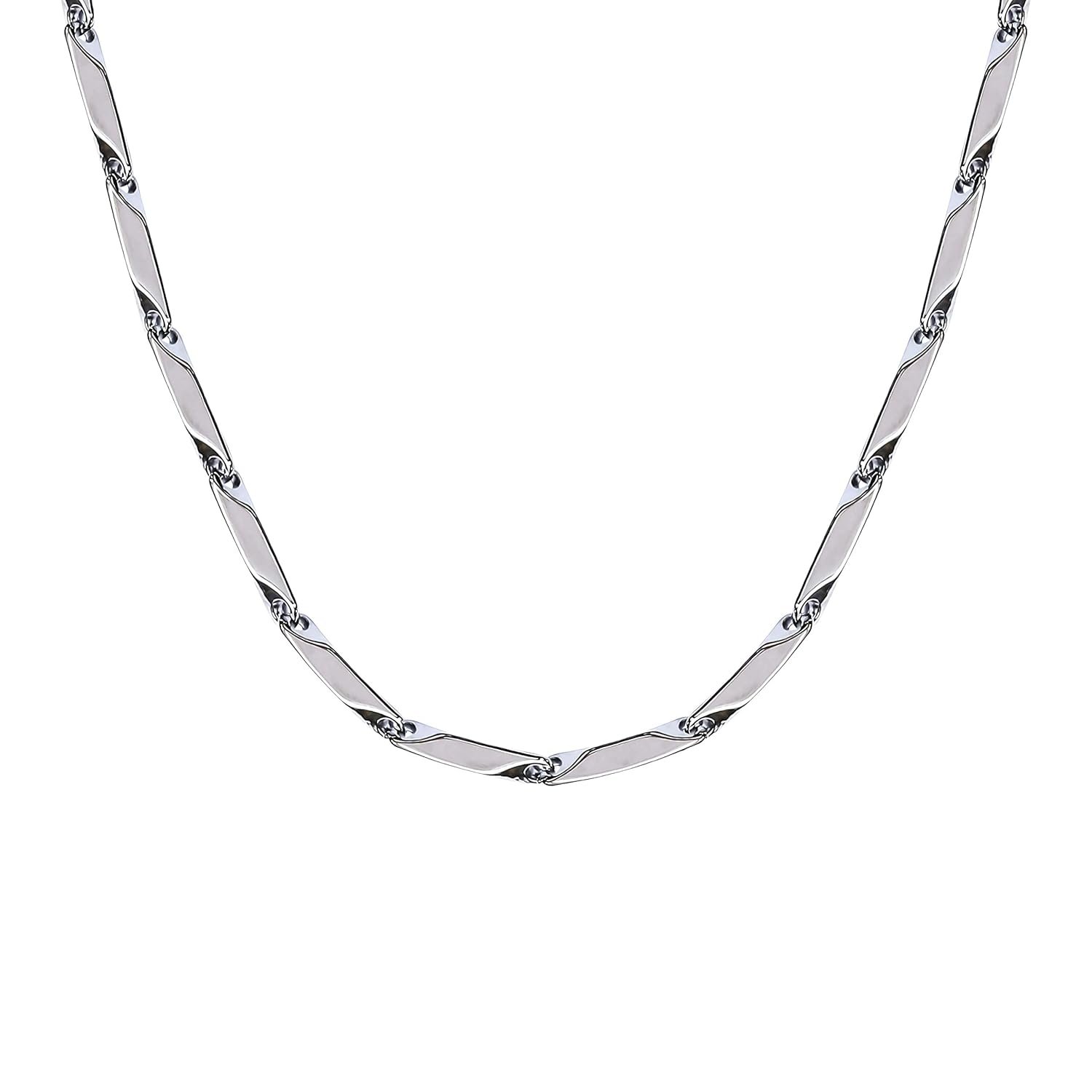 Fashion Frill Men's Double Coated Popular Stainless Steel Silver Chain For Men Boys Girls Stylish Necklaces Silver Chain Anniversary Love Gift For Husband Unisex Chains 22 Inches - Image 6