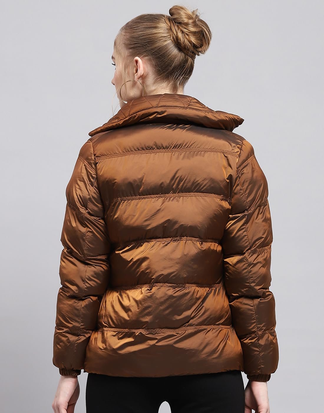 Monte Carlo Womens Solid High Neck Full Sleeve Jacket (224067448) - Image 4