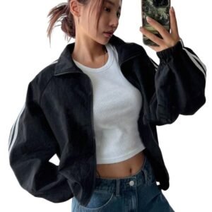 Modern Zip Zipper Jacket,Bomber Jacket,Women Casual Jacket,Jacket18,Zipper Jacket For Women.