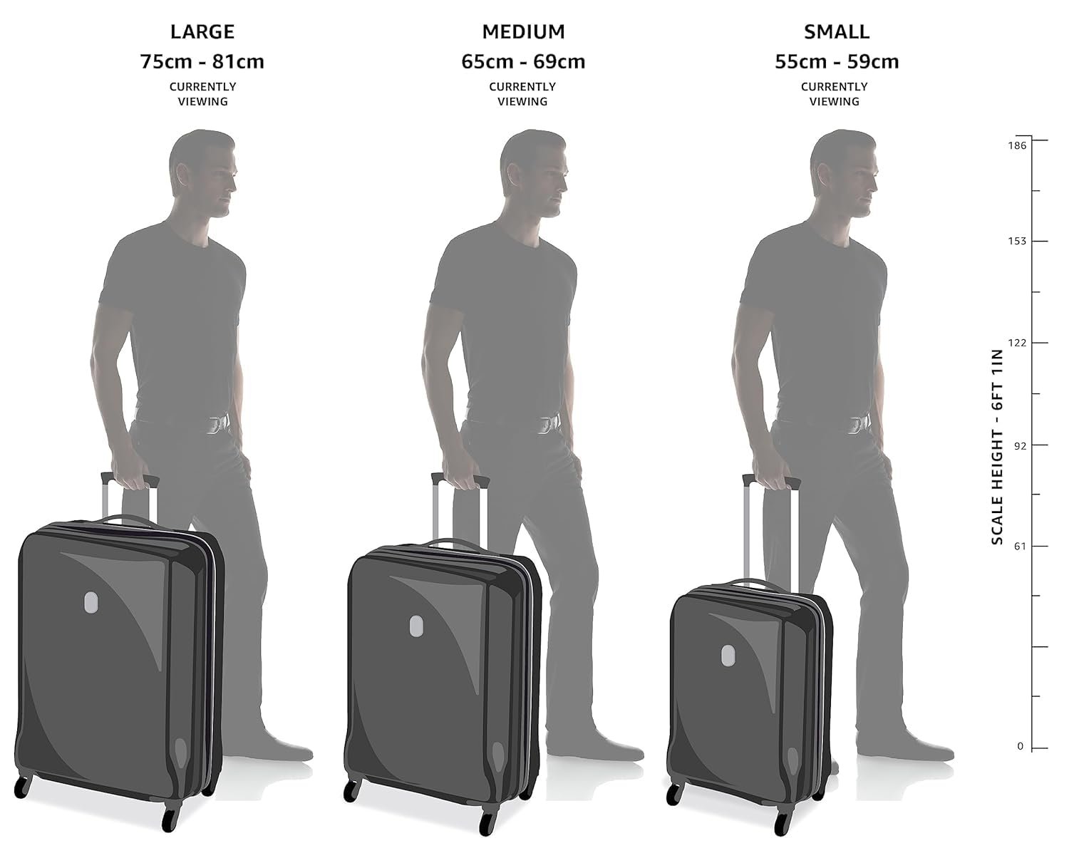 Safari Polyproplyene Hard Shell Cairo 8 Wheels, 5 Years Warranty (Cabin & Check-in) Trolley Spinner Luggage Set of 3, 55Cm, 66Cm & 75Cm, Small, Medium, Large (SAGE Green) - Image 7