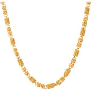 Fashion Frill Stylish Golden Chain For Men1Gram Gold Plated Brass Necklace Gold Chain For Men Boys Designer Chains Mens Jewellery 20 Inches