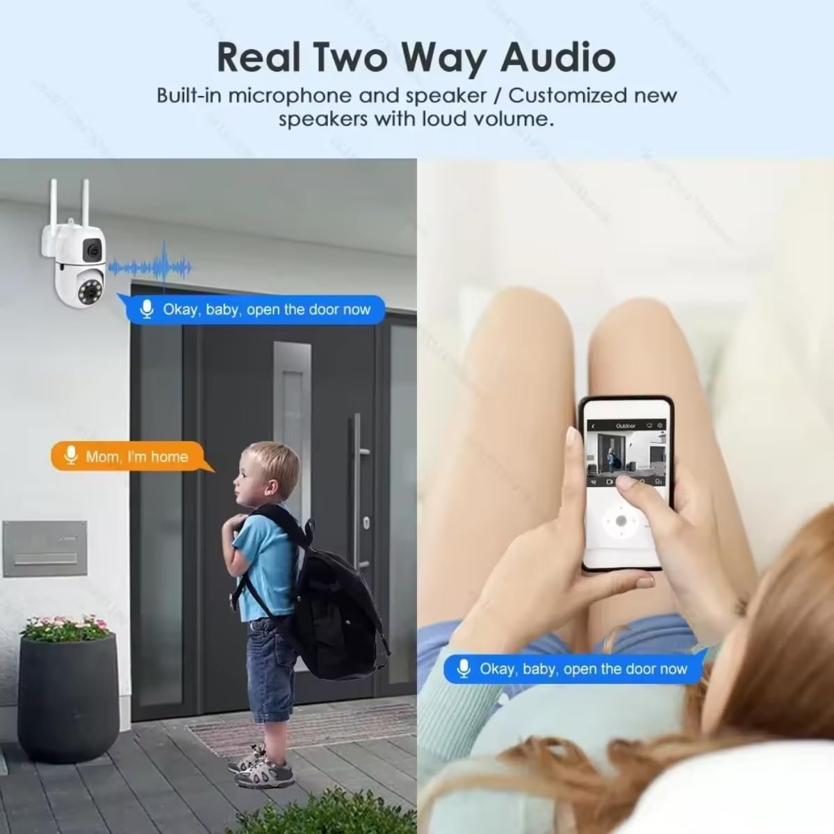 Maizic Smarthome Dual Lens Mini Fox | 5+5MP WiFi CCTV Camera with PTZ & Fixed View | AI Motion Detection, Color Night Vision, Two-Way Audio, 360° Coverage, App Remote Access - Image 4