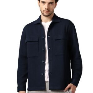 NOBERO Men’s Standard Length Oversized Textured Shacket | Quilted | Cotton | Cuffed Sleeves | Winter Jackets | Shackets For Men