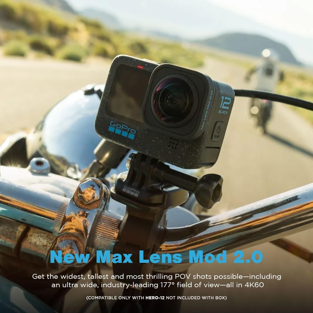 GoPro HERO12 Waterproof Action Camera with Front & Rear LCD Screens, 5.3K60 Ultra HD Video, HyperSmooth 6.0 + AutoBoost, Live Streaming with Enduro Battery (1-Yr International + 1-Yr India Warranty) - Image 8