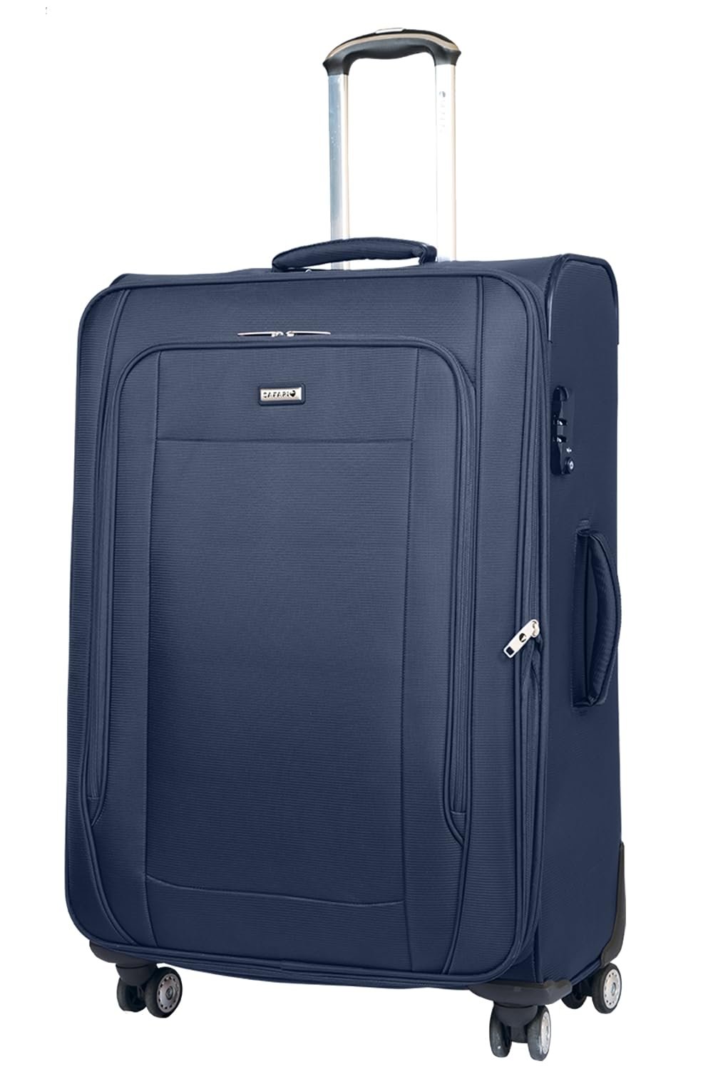 Safari Polyester Blitz Softside Suitcase, Tsa Lock, Dual 8 Spinner Wheels, Medium Size Check-In Luggage Trolley Bag With Expander Blue Color 67Cm - Image 3