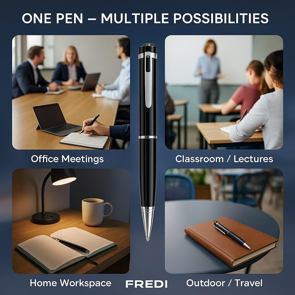 FREDI HD PLUS Full HD 1080p Pocket Pen Camera | 30FPS Smooth Video | JPG Photo Mode | 170mAh Battery | 256 GB SD Card Support | Compact Design for Personal and Professional Use - Image 7
