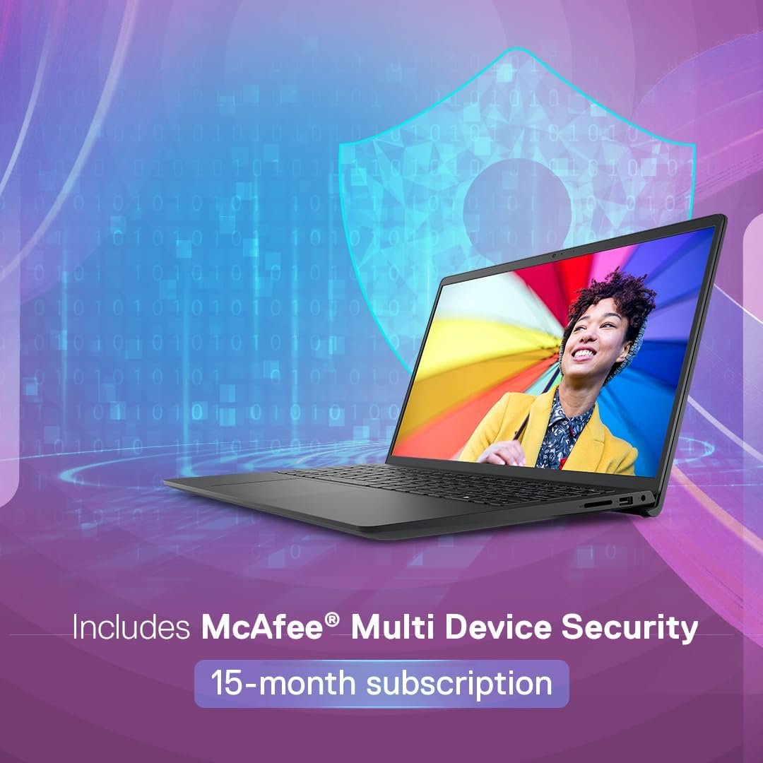 Dell Inspiron 3535, Windows 11 Home, AMD Ryzen 3 7320U Processor, (8GB RAM/512GB SSD/Window 11/Ms Office' 21/15.6"(39.62 Cm) FHD Display/15 Month Mcafee/Carbon Black/1.67Kg Thin & Light Laptop - Image 6