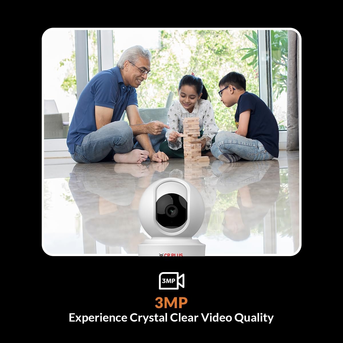 CP PLUS 3MP Resolution Smart Wi-fi CCTV Home Security Camera | 360° View | Motion Tracking | 2-Way Talk | Cloud & SD Card Support | CTC Cyber Secure Tech | 15M Night Vision | CP-E31Q - Image 3