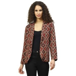 BIBA Women Viscose Straight Printed Jacket