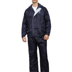 Shasmi Black Rain Coat for Men Waterproof Raincoat with Pants Polyester Double Layer Rain Coat For Men Bike Rain Suit Rain Jacket Suit Inner Mobile Pocket with Storage Bag (Rainy 174)