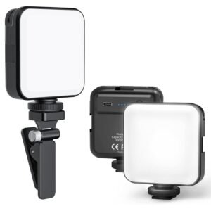 Mobilife LED Video Light Camera Light Laptop Light for Zoom Meeting Photography Lighting 100 LED Beads with Clip Dimmable and Rechargeable for Camera Selfie Stick Tripod Laptop Cellphone