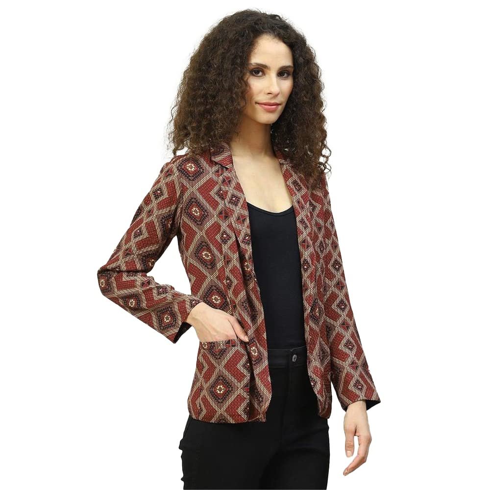 BIBA Women Viscose Straight Printed Jacket - Image 4
