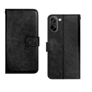 amazon basics OnePlus Nord CE5 5G Flip Cover | Card Pockets Wallet & Stand | Flip Cover for OnePlus Nord CE5 5G (Black)