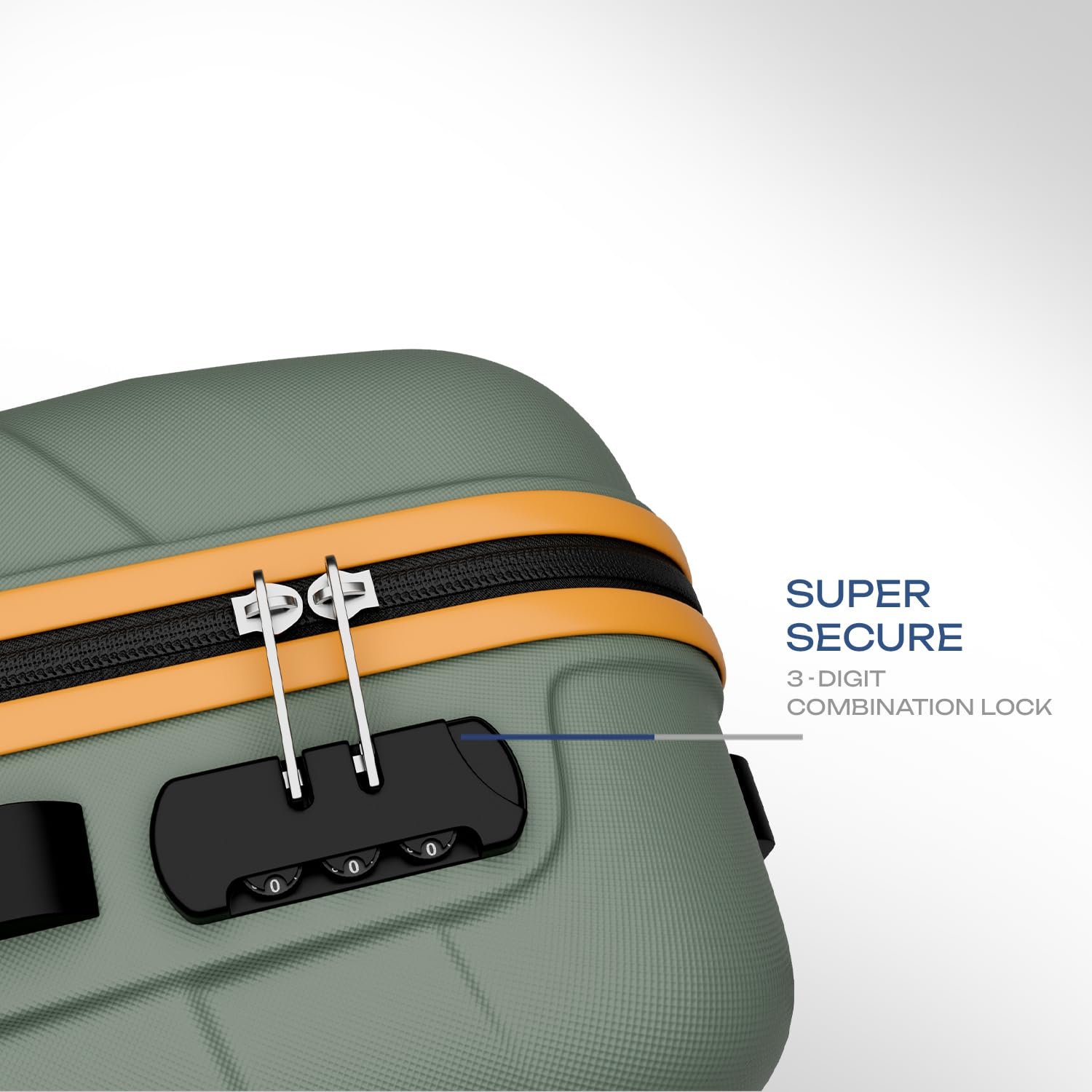 Safari Crescent 8 Wheels 66cm Medium Check-in Trolley Bag Hard Case Polycarbonate 360 Degree Wheeling System Luggage, Travel Bag, Suitcase for Travel, Trolley Bags for Travel, Thyme Green - Image 4