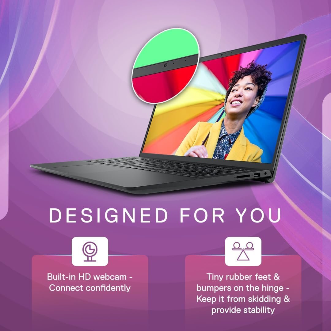 Dell Inspiron 3535, Windows 11 Home, AMD Ryzen 3 7320U Processor, (8GB RAM/512GB SSD/Window 11/Ms Office' 21/15.6"(39.62 Cm) FHD Display/15 Month Mcafee/Carbon Black/1.67Kg Thin & Light Laptop - Image 4