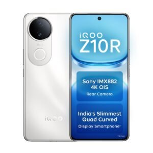 iQOO Z10R 5G (Moonstone, 8GB RAM, 128GB Storage) | 32MP 4K Selfie Camera | Quad-Curved AMOLED Display | Dimensity 7400 Processor with 750K+ AnTuTu